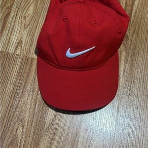 Nike Red Cap with White Logo